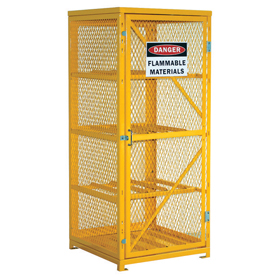 Cylinder storage cabinet locker for gas cylinders