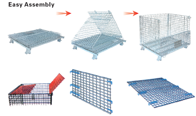 Folding Wire Container 40x32x33